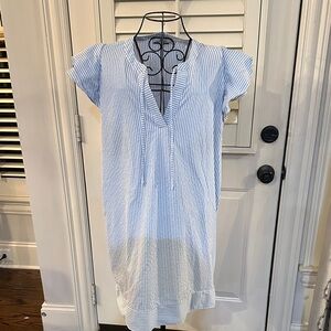 Vineyard Vines Striped Blue and White Mini Dress